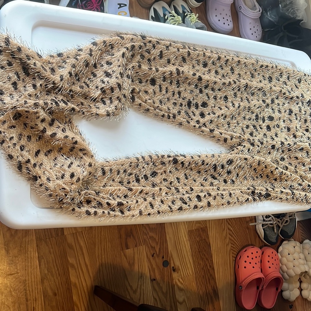 Cheetah print legging material pants